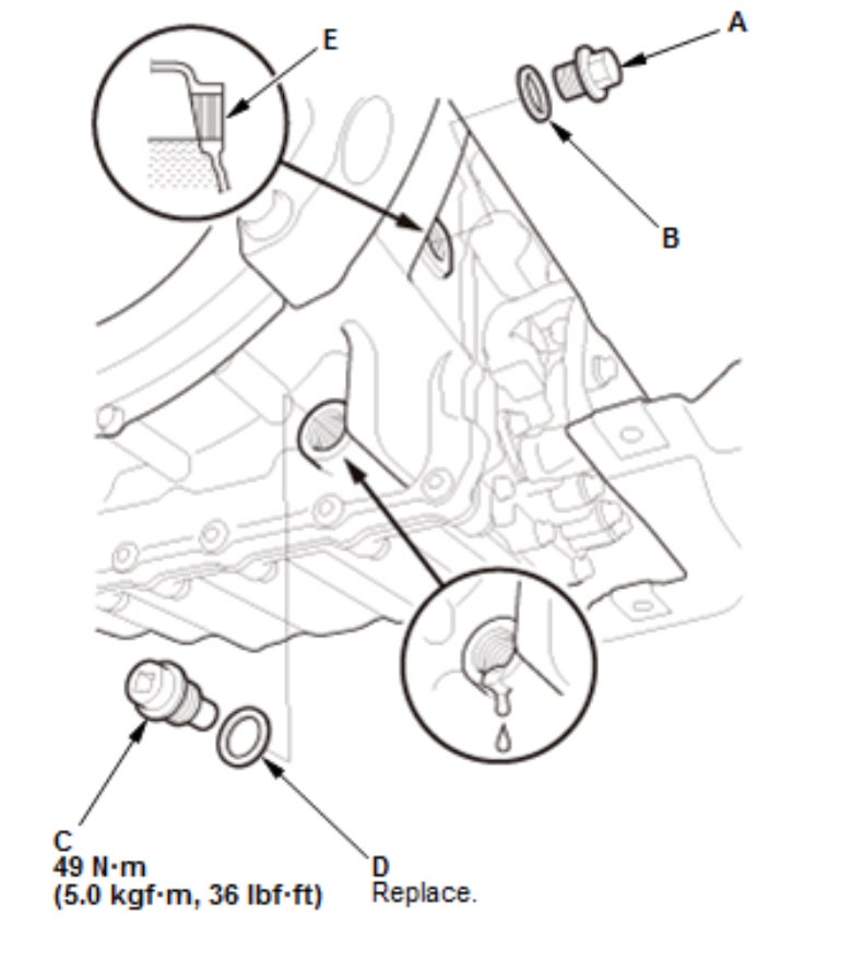 Transmission fill bolt location? Acura TLX Forum